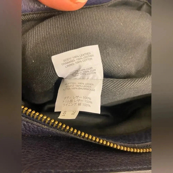 Madewell The Small Transport Leather Tote Dark Midnight Blue - Picture 12 of 15